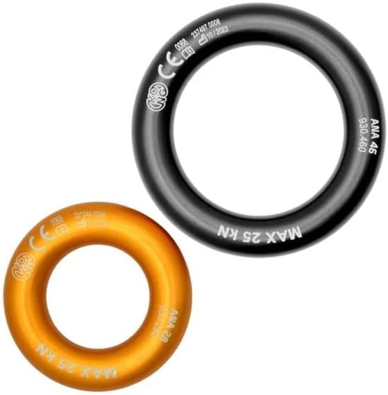 Kong Italy ANA Aluminum Connection Ring – Lightweight Climbing and Work Link – 25kN Strength – Available in 28mm & 46mm