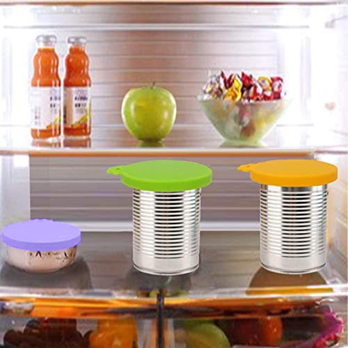 Image of Dog Food Can Covers | IVIA PET Silicone Food Can Lids for Cat Dog Pet Food Cans | Universal Size | BPA Free | (Mix Color3)
