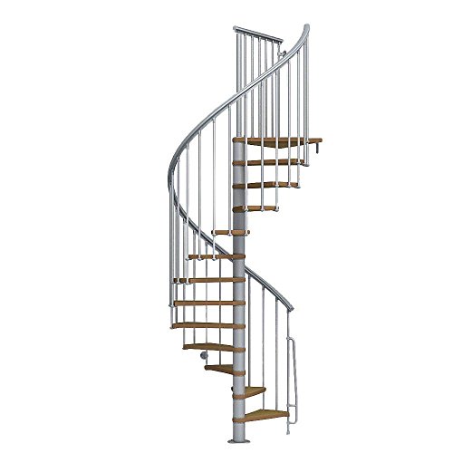 Arke Nice1 Wood Tread Spiral Staircase Kits - 102-3/4