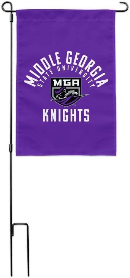 Middle Georgia State University Knights Logo Garden Yard Flag with Pole Stand Holder