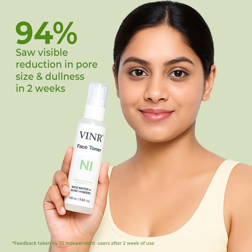 Image of VINR Niacinamide Rice Water Face Toner & Oil-Balance Matte Sunscreen SPF 50 PA+++ | Brightening & UV Shield Combo | Pore-Refining Toner for Daily Use | Clean & Dermatologist-Tested Skincare