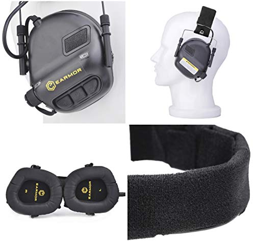 Opsmen Electronic Shooting Earmuffs Ear Muffs Safety Tactical Sound Amplification Noise Canceling Hearing Protection 22 Nrr M31-V2 Green Black #TOP6