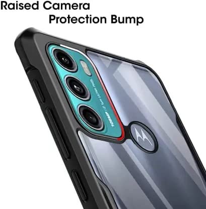 Image of SPAZY CASE Motorola Moto G42 Back Cover | Transparent Crystal Clear Hard PC Back Case with TPU Bumper, Drop Protection Case Cover for Motorola Moto G42