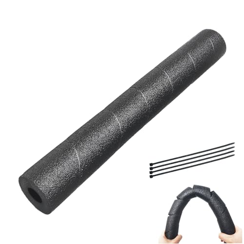Woxiove Black Snake Wrap Pipe Insulation Foam Tube, 15.7" Pre-Cut Pipe Protection, Multi-Purpose Pool Noodles for Water Pipe, Swimming Pool Rails, Door Handles, Metal Poles and Bed Ladders (1-Pack)