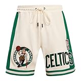 Pro Standard Mens NBA Retro Classics Cotton Double Knit Athletic Short Pantalones Cortos, Cáscara de Huevo/Verde Kelly, XL para Hombre