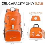 Venture Pal 35L Ultralight Lightweight Packable Foldable Travel Camping Hiking Outdoor Sports Backpack Daypack - Image 5