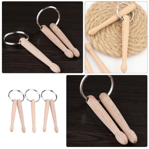 Llavero en forma de baqueta UPKOCH, 3 piezas, llaveros con diseño de tambor para músicos y entusiastas de la banda miniatura 7