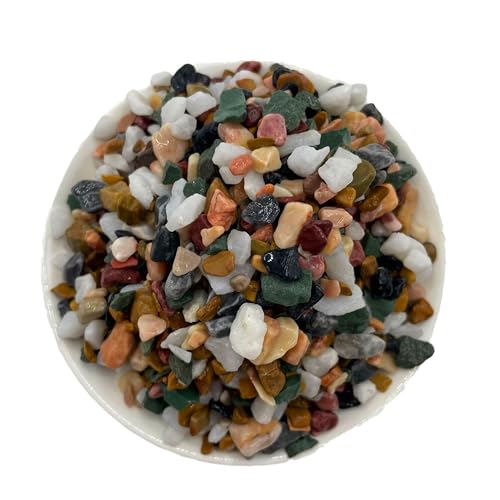 LIFEBESTONE Small Aquarium Substrate, River Rock for Plants Indoor, Pea