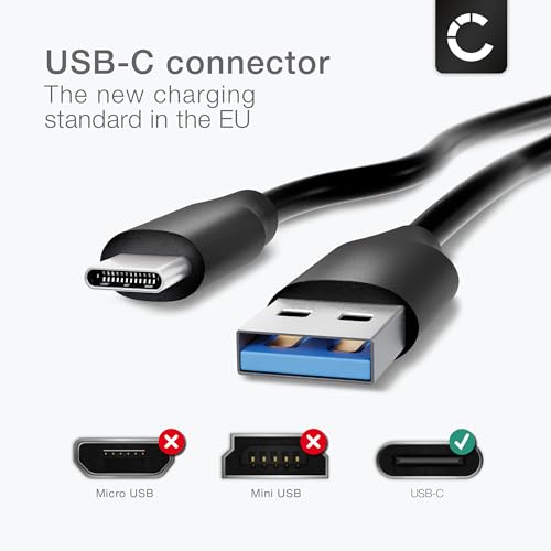 CELLONIC Camera USB Cable Replacement for Canon EOS 1D X Mark III M6 Mark II EOS R R5 R6 Ra RP PowerShot G5 X Mark II G7 X Mark III Charger 1,0m Lead Fast Charging Data Cable 3A File Transfer - Image 3