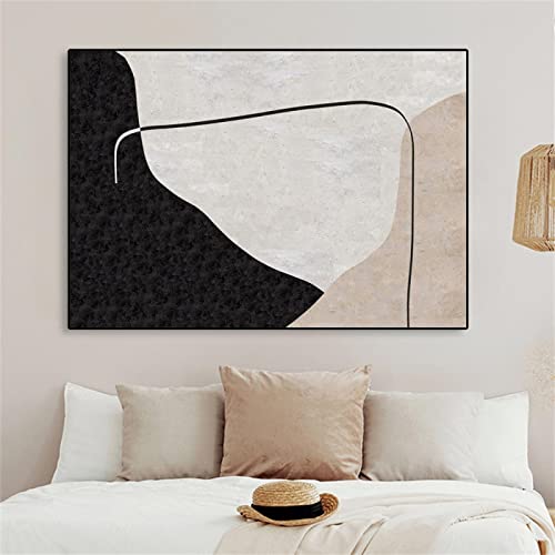Toile abstraite pour habiller un grand mur blanc sans cadre 80x110