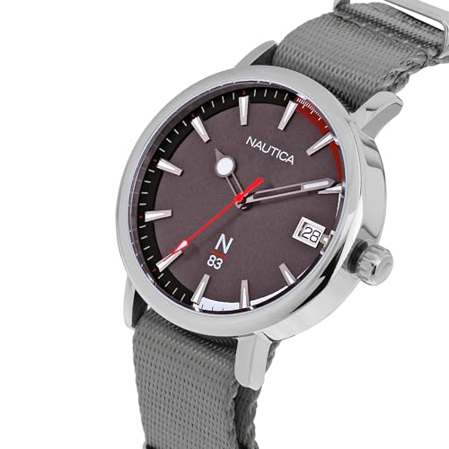 Image of Nautica Round 42mm Gray Dial Analog Men Watch - NAPMYF302