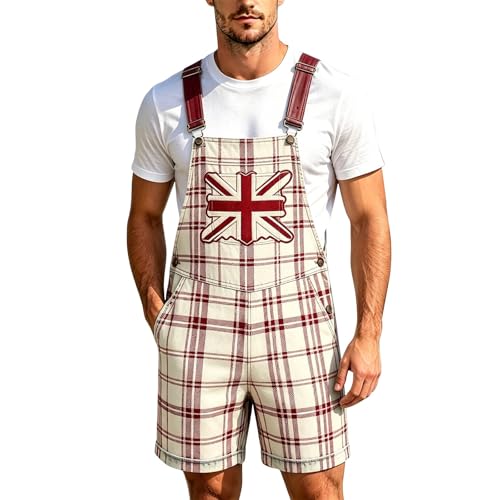Peto elástico y resistente de hombre estilo británico, pantalones cortos de trabajo ligeros