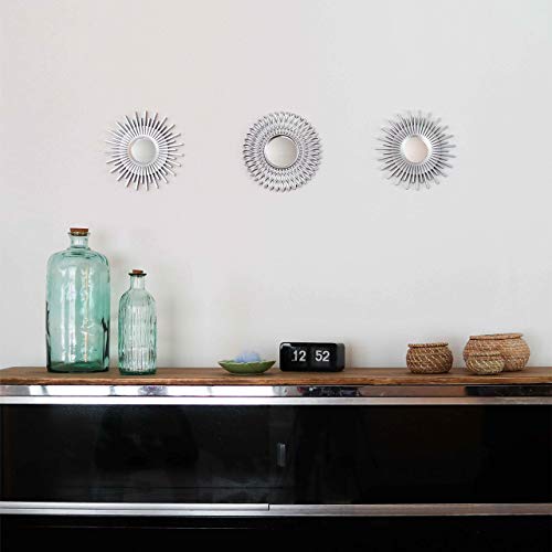 Wandspiegels Pakket 3 - BONNYCO | Zilveren Spiegels Woonkamer, Huis Decoratie, Slaapkamer | Ronde Spiegels Hangende Wand… - Afbeelding 6