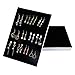 PandaHall 3pcs Tapis D'affichage De Bijoux, Rembourrage en Mousse avec Insert De Boucle d'oreille Feuille D'affichage Rectangulaire pour Boucle d'oreille, Noir, 23,1x34,3x1,15cm