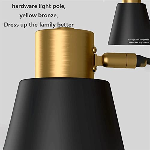 Aplique de pared negro moderno con enchufe regulable para lectura en el dormitorio 6