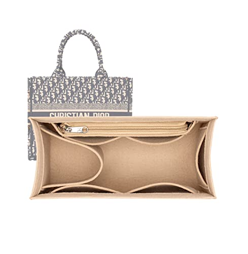 Lckaey Christian For Dior Book Tote Medium Bag Organizer Insert Dior Book Tote Insert2008Beige-L #TOP15