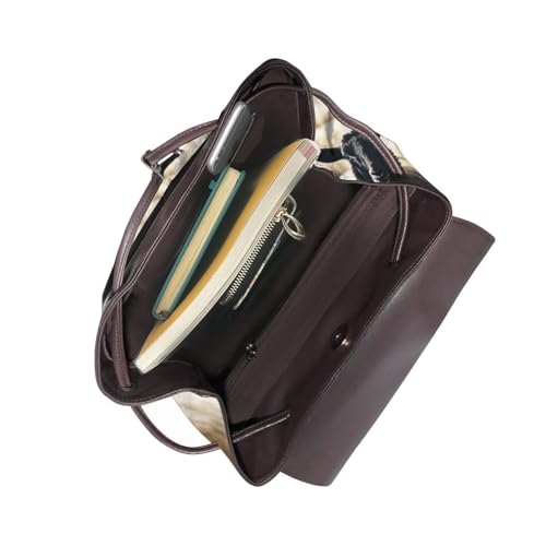 Sac à dos en cuir imprimé moutons noir pour ordinateur portable femme