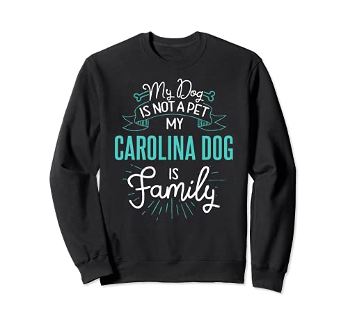 Cute Carolina Dog Design Family Dog Giftn Sweatshirt, Black