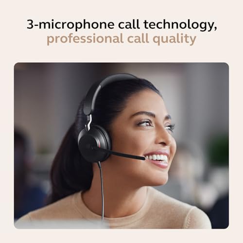 Image of Jabra Evolve2 40 SE (2026 Version) Wired Mono Noise-Cancelling Headset - Features 3-Microphone Call Technology and USB-C /A Cable - UC, All Platforms - Black