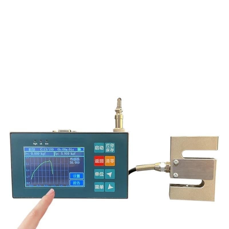 Dynamometer, Serie Di Misuratori Di Push-pull Con Display Digitale Ad Alta Precisione, Tensione Multifunzionale Touch Screen Da 0-50 KN/5 Tonnellate(S-50N 5kg)