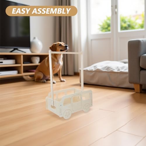 Perchero de ropa para perro de madera PRETYZOOM para evitar el caos de juguetes 6