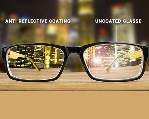 Image of Glasswear Blue Cut Anti Glare Blue Light Filter Glasses For Men And Women Black Square Frame UV Protection