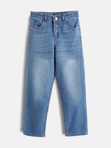Image of Urbano Juniors Boy's Loose Baggy Fit Washed Denim Jeans Stretchable