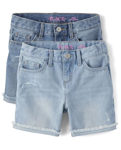Image of The Children's Place Girls' Denim Bermuda Shorts