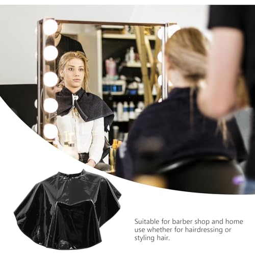 Capa impermeable para corte de cabello con tela antiestática miniatura 6