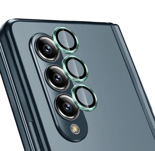 Image of HUMBLE Camera Lens Protector Compatible with Samsung Galaxy Z Fold 5 - Durable Frame & Glass Build, Zoom Design, Scratch & Dust Resistant (Green)