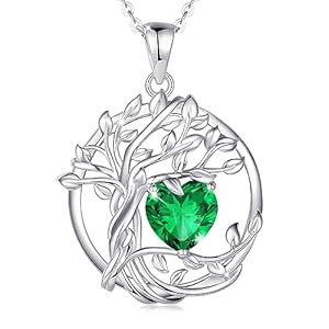 FANCIME Tree of life Birthstone nec...
