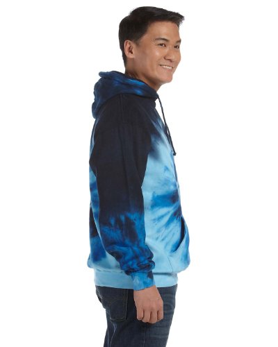 Tie-Dye Adult 8.5 oz. Tie-Dyed Pullover Hood 3XL BLUE OCEAN4