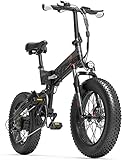 Bezior Foldable Electric Bicycle, Portable Electric Snowmobile, 48v 15ah, 1000W Motor Power, 20Inch Rim, Up to 50km Mileage, XF200 (Gray)
