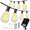 DAYBETTER 150FT Solar String Lights Outdoor Waterproof with Remote & USB Port Dimmable & Timmer,Solar Patio Lights 47+1 LED Shatterproof Bulbs 8 Light Modes,String Lights for Outside Camping Backyard