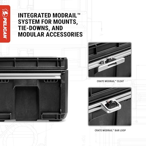 Pelican Crate - 45 Liter Storage Case - Cargo Box, Transport Case, Overland Case (Black) - image 7
