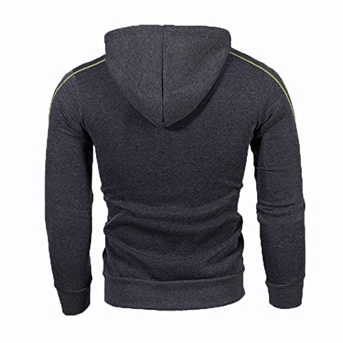 Zipper up Hoodies for Men Cardigan Long Sleeve Solid Color Jackets Fall Casual Hooded Sweatshirts Cozy Outwear Coat3
