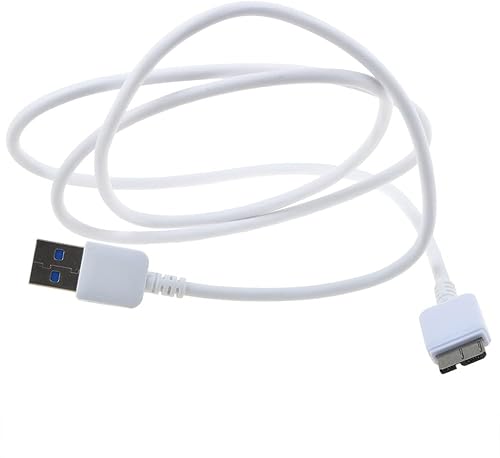 Miniatura 3 de Cable de datos USB 3.0 blanco compatible con Samsung M3 1 TB 2.5" disco duro externo