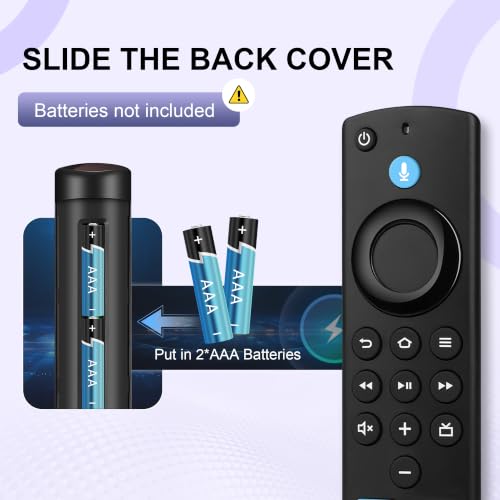 Image of Replacement Remote for Amazon Fire Series, TV Stick (HD, 4K, 4K Max, Lite), for Stick (2nd Gen /3rd Gen), Fire TV Cube and Omni, Insignia, Toshiba, Pioneer Smart TVs with Voice Control