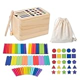 Giocattolo per classificare i colori in legno, gioco educativo di combinazione di forme sensoriali per bambini piccoli, set di attività di apprendimento delle abilità motorie, per bambini dai 6 anni
