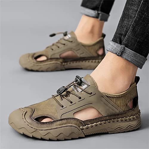 Mens Sandals Trekking Outdoor Comfortable Beach Casual Shoes Non-Slip Leisure Rubber Soles(39)3