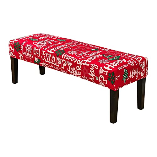 HAOYONG Dining Bench Cover Stretch Spandex Bench Seat Cushion Slipcovers Rectangular Piano Bench Slipcover Stretch Bench Seat Furniture Protector for Living Room Kitchen Bedroom
