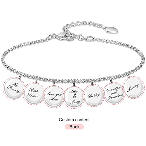 Personalized Photo Bracelet for Women Custom Picture Bracelet Engraved Heart Bracelet Fashion Jewelry Gifts for Sisters BFF Friends Family3
