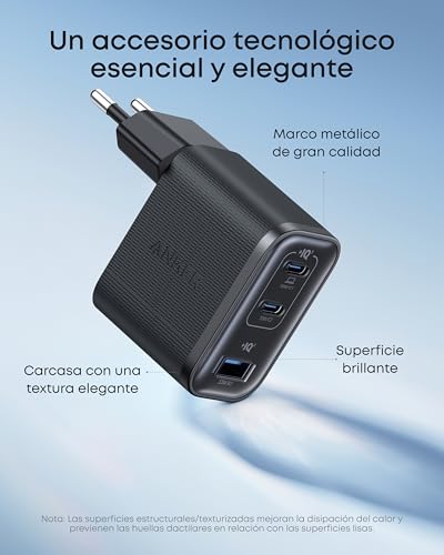 Miniatura 5 de Anker Nano Cargador USB C 70W con 3 Puertos Plegable GAN