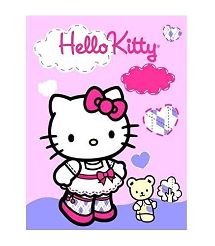 Coperta in pile Hello Kitty 150 x 100 cm nuvole