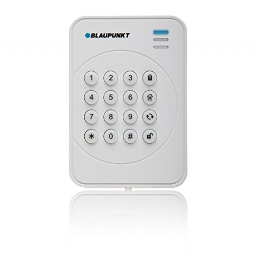 Blaupunkt Funk-Bedienteil KP-R1 I Zubehör für Blaupunkt Alarmanlagen SA2900R & Q-Serie I Mit Rolling Code I Funk-Verschlüsselung I Steuerung per Tastatur I 1 Stück I Weiß