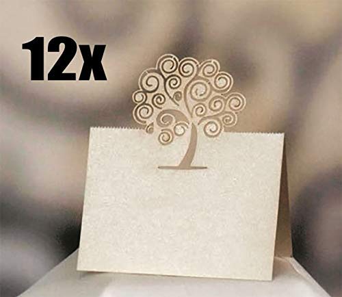 60 Segnaposto Matrimonio LEMESO - Biglietti Kraft Albero Della Vita Laser Per Tavola - Foto 3