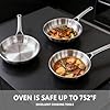 cookware 18 Bonnlo 10 Pieces Cookware Set, 3-Ply Stainless Steel Pots and Pans Set with Lids, Non-Toxic Kitchen Set, Oven & Dishwasher Safe, Induction Cooking Set, PFOA & PTFE Free, Compatible for All Cooktops #5