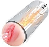 2026 New Edition Masterburbatar Hands Free, Cooling Heating, 7 Sucking Rotating Licking, Male Mastusbafor Blowjobob Machine for Man Automatic Tight Sleeve Underwear NNN11 (White)