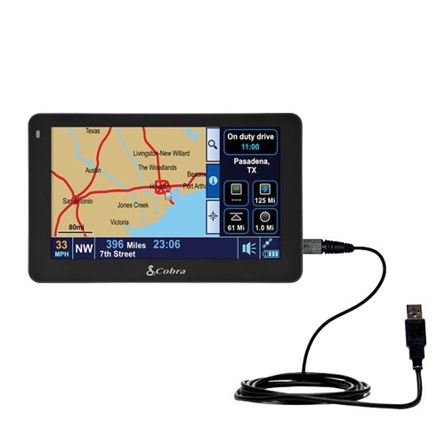USB Data Hot Sync Straight Cable Designed for The Cobra 5550 6000 7750 Pro HD PLT with Charge Function Two Functions in one Unique Gomadic TipExchange Enabled Cable