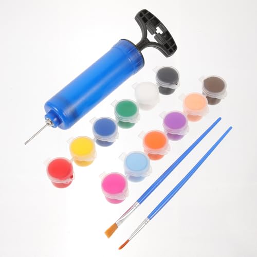 Balón de fútbol 3 pequeño sin terminar para pintar con kit de manualidades de 7 piezas de plástico PU 5